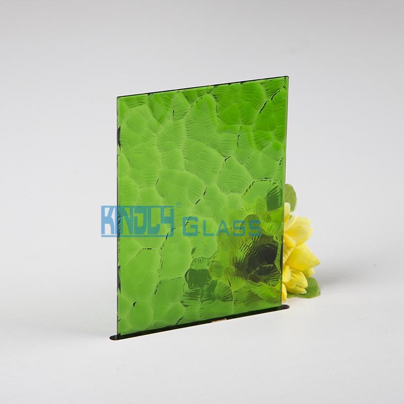 Green Ripple Patterned Glass